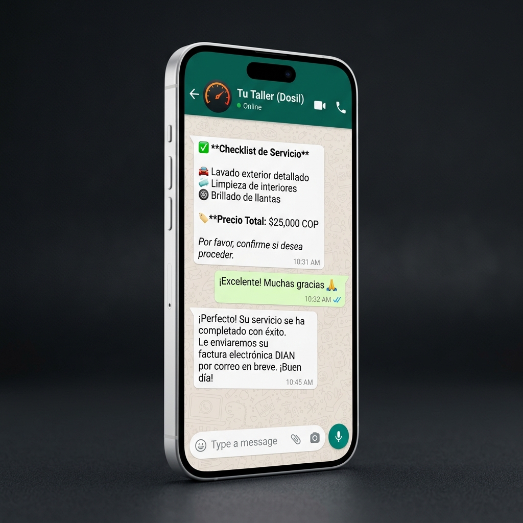 Simulación de Chat WhatsApp Dosil